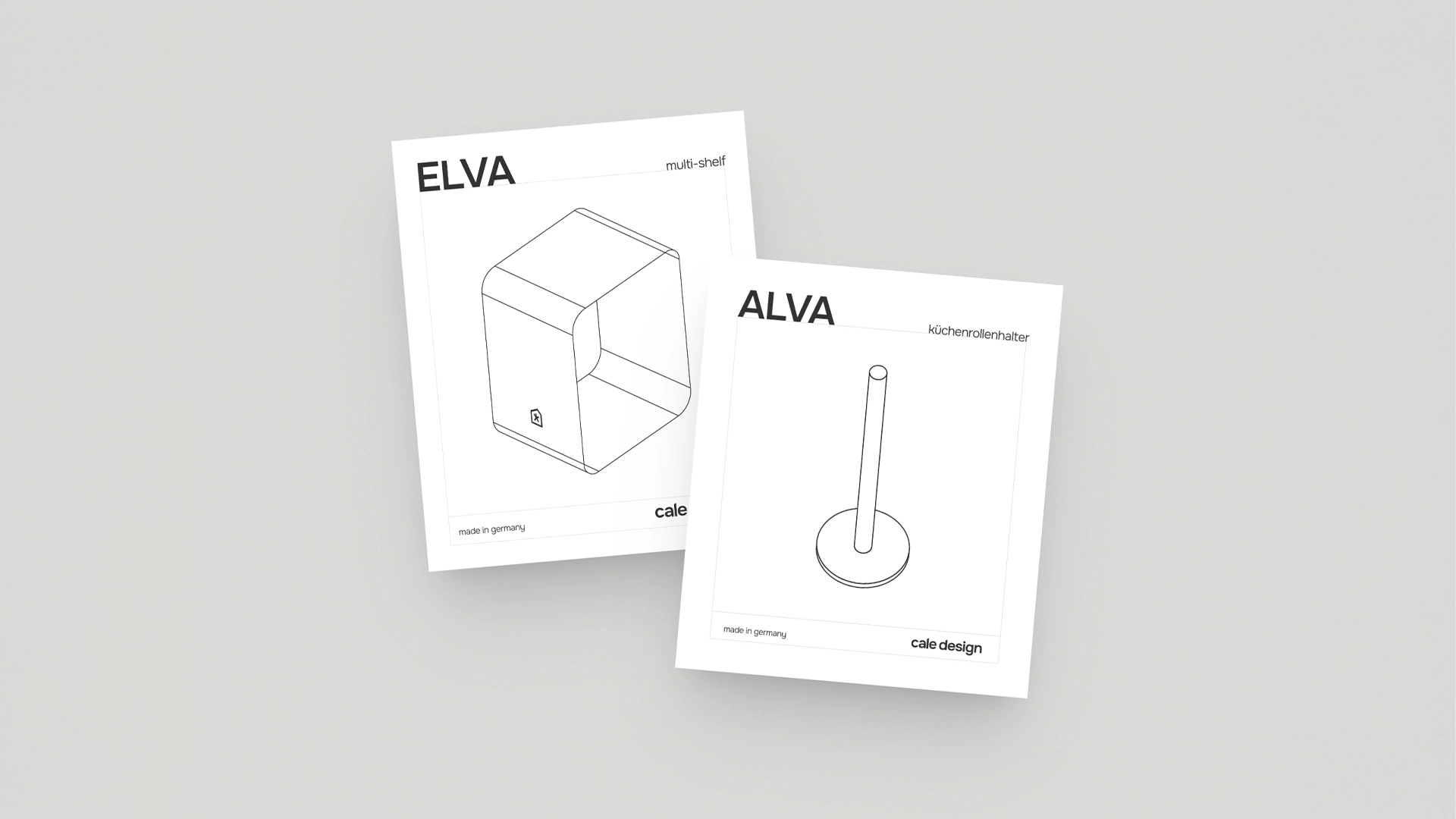 cale design - Product Manuals with Technical Line Drawings