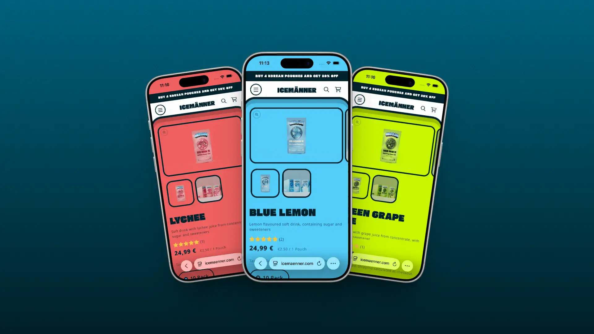 ICEMÄNNER - Mobile Product Page Variants