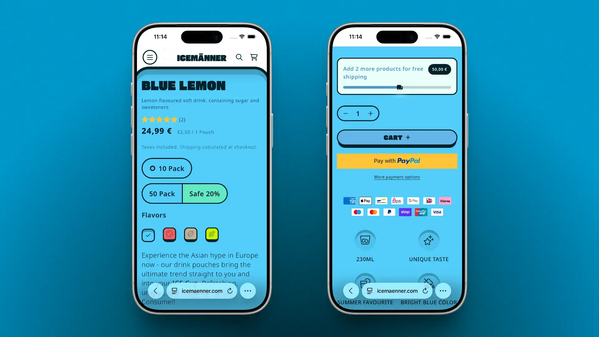 ICEMÄNNER - Mobile Product Page Details