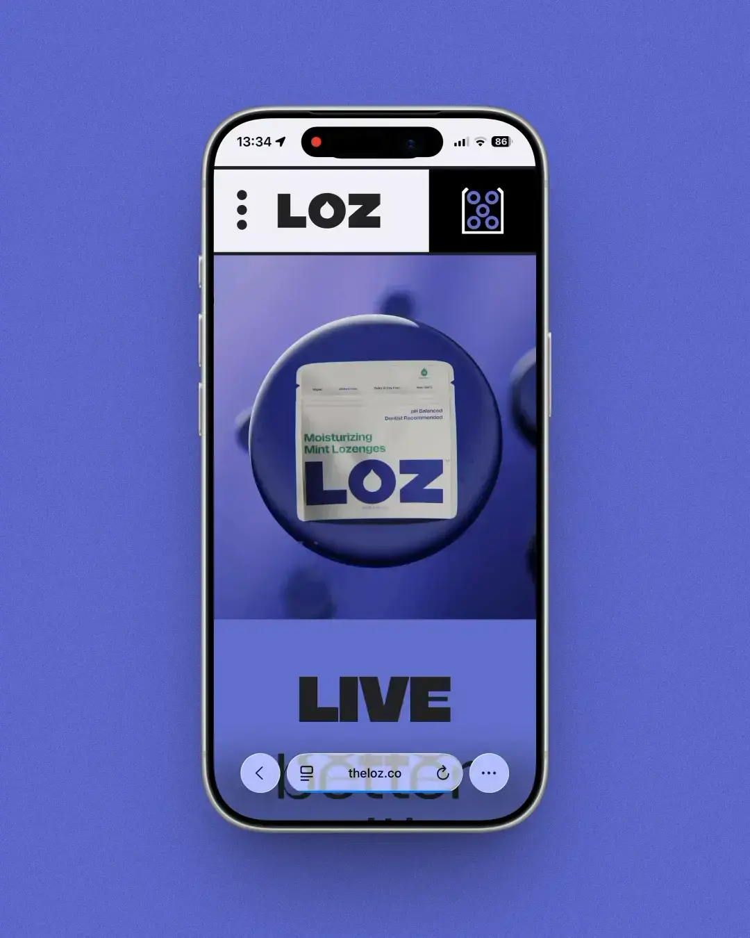 Loz - Mobile Landingpage
