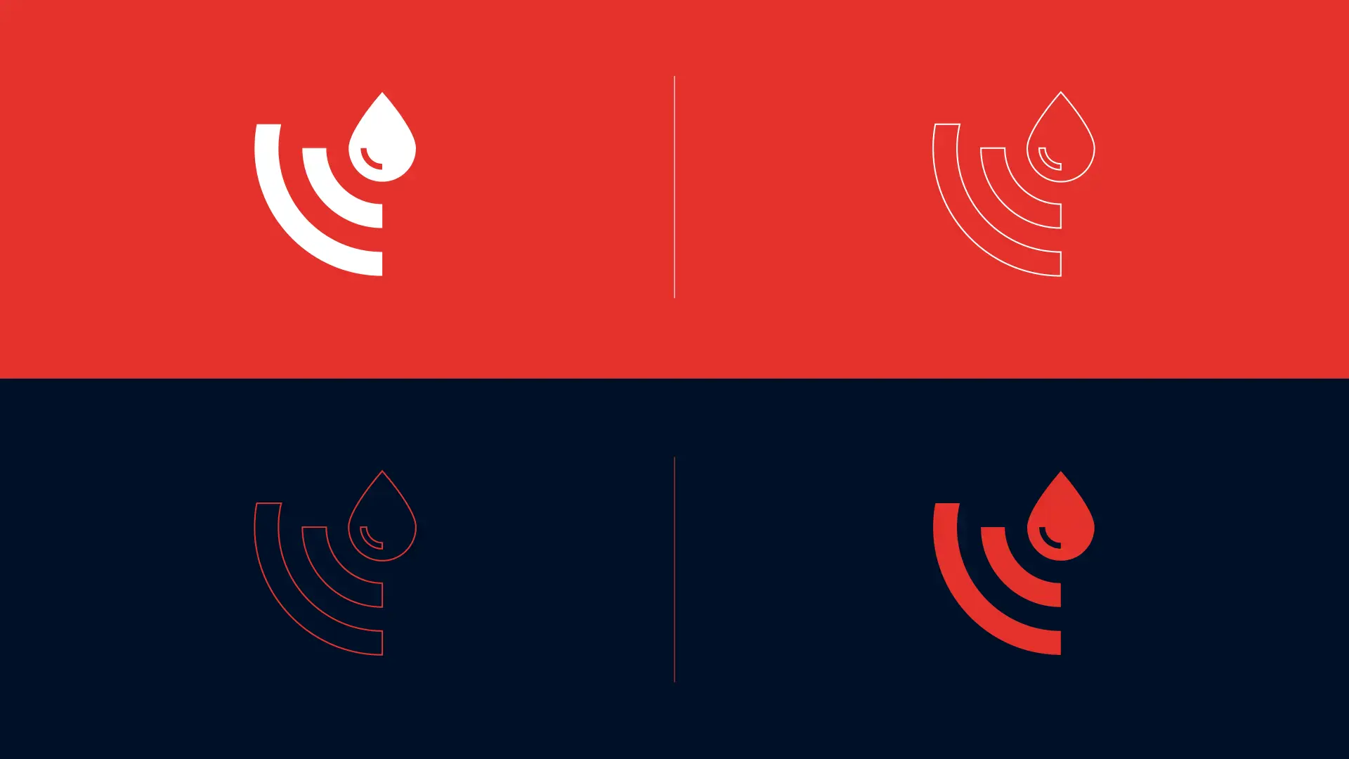 Sassner Mess- und Ortungstechnik - Icon Mark on different brand color backgrounds