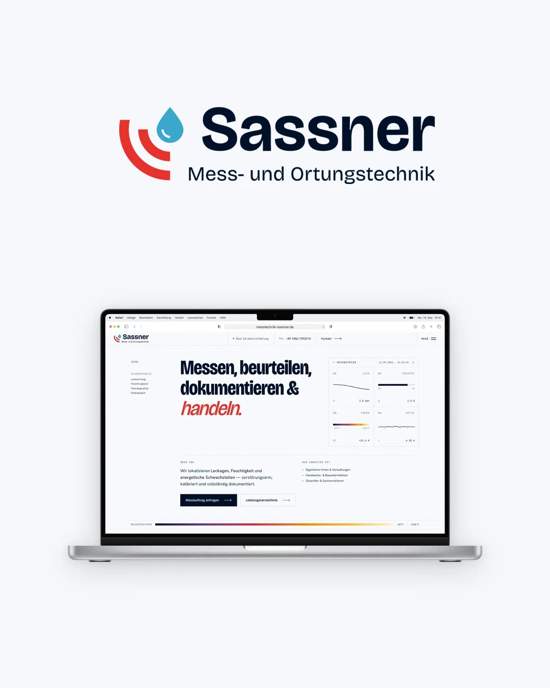 B2B Website for Measurement & Positioning Technology