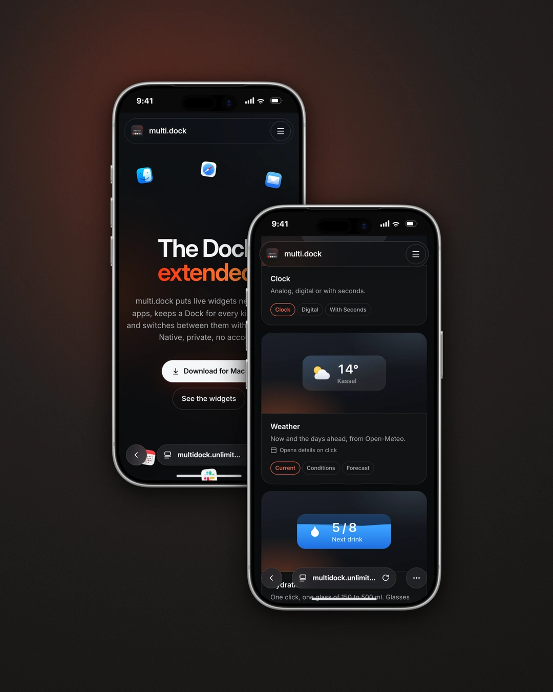 multi.dock - Mobile Hero and Widget Gallery