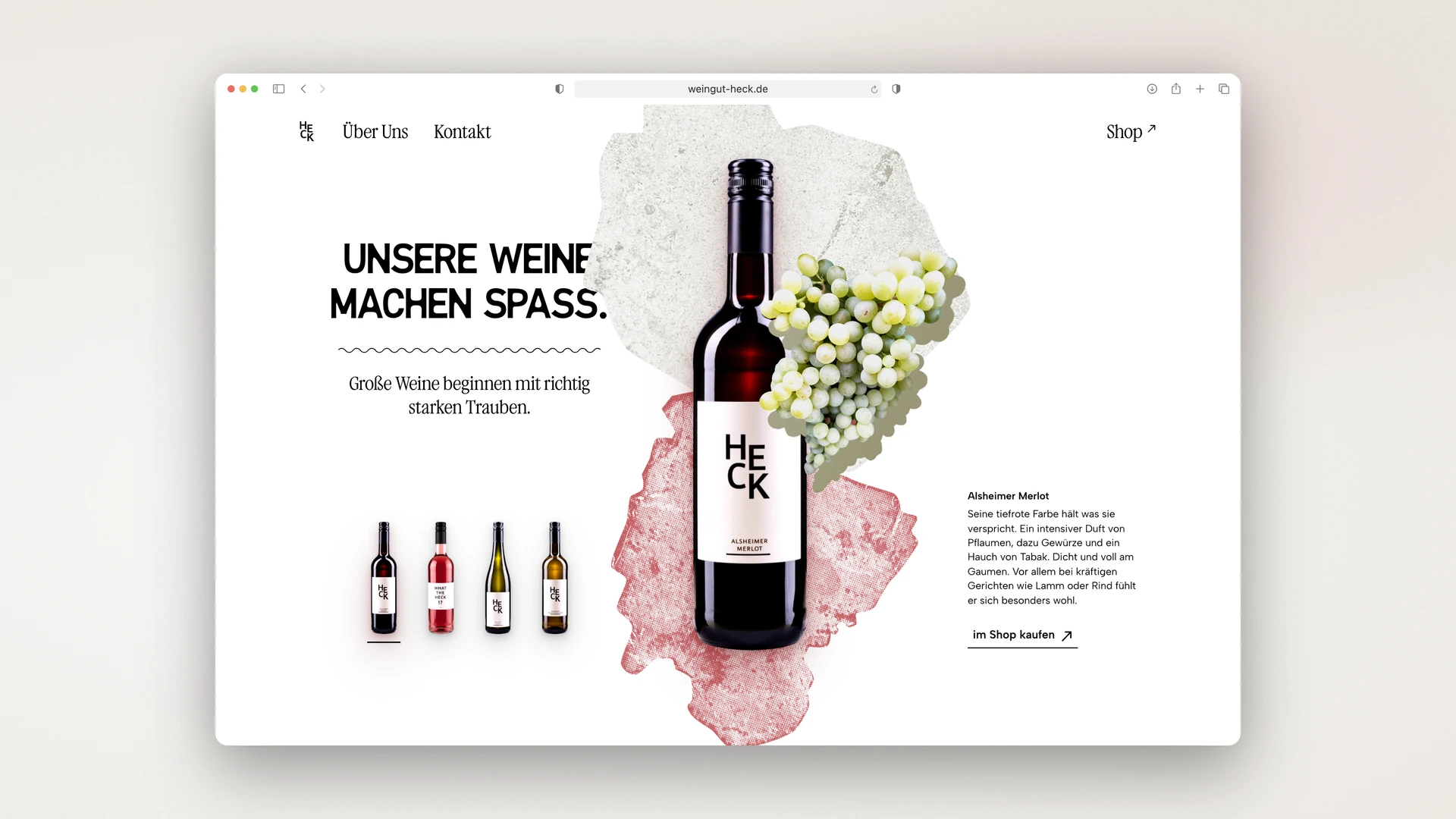 Weingut Heck - Desktop Wines Stage with the Bottle Picker