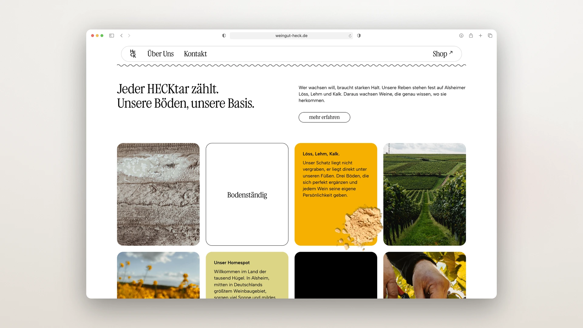 Weingut Heck - Desktop Card Grid about the Soils