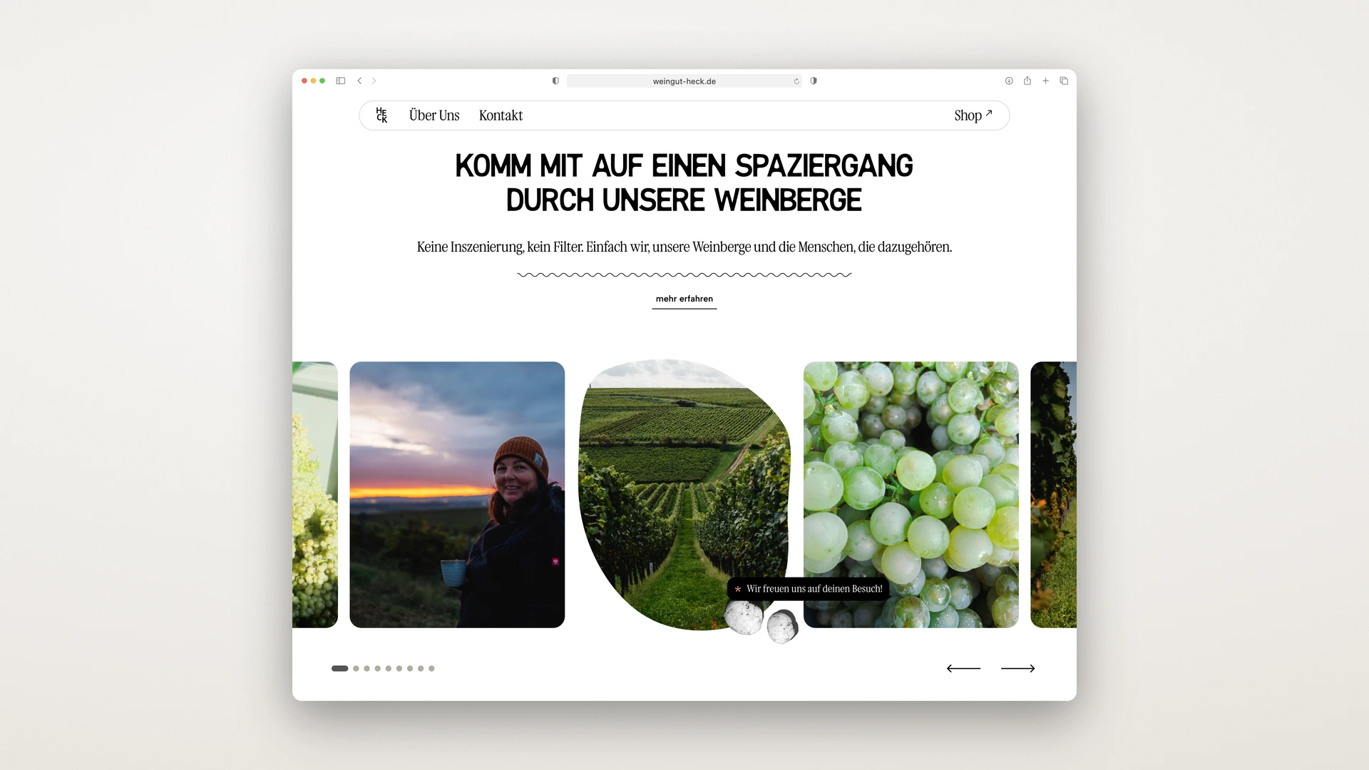 Weingut Heck - Desktop Impressionen Gallery from the Vineyard Walk