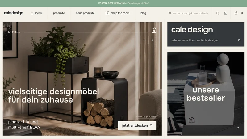 cale design website preview