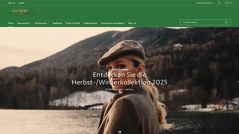 Carpe Tempora website preview