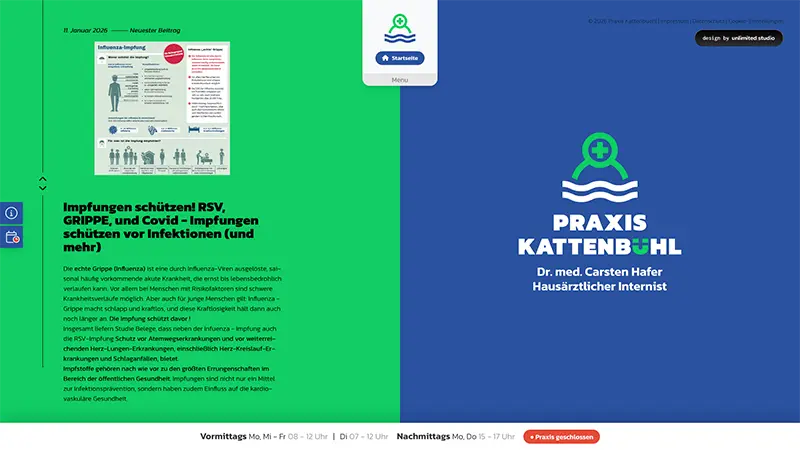 Praxis Kattenbühl website preview